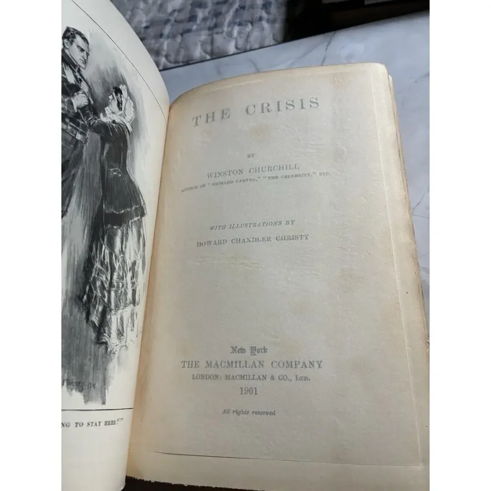 THE CRISIS WINSTON CHURCHILL MACMILLAN CO. 1901